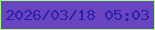 文字の大きさ：2、枠の色：a9fc84、背景の色：6a45c2、文字の色：2b20a9 無料ブログパーツのブログ時計