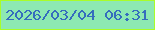 文字の大きさ：1、枠の色：a9fd29、背景の色：8de9b3、文字の色：356dbd 無料ブログパーツのブログ時計
