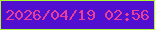 文字の大きさ：2、枠の色：a9fd2c、背景の色：510fd0、文字の色：e84099 無料ブログパーツのブログ時計