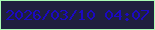 文字の大きさ：2、枠の色：a9fdb4、背景の色：1f203e、文字の色：1c09c2 無料ブログパーツのブログ時計