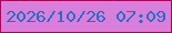 文字の大きさ：5、枠の色：aa0059、背景の色：da7edc、文字の色：1e70c3 無料ブログパーツのブログ時計