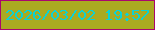 文字の大きさ：3、枠の色：aa066e、背景の色：aaaa21、文字の色：0bd2d5 無料ブログパーツのブログ時計