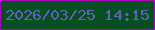 文字の大きさ：4、枠の色：aa06bc、背景の色：074f23、文字の色：6063b8 無料ブログパーツのブログ時計