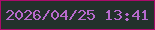 文字の大きさ：3、枠の色：aa0b69、背景の色：23312b、文字の色：b76acd 無料ブログパーツのブログ時計