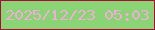文字の大きさ：1、枠の色：aa0c37、背景の色：8ad476、文字の色：f0add5 無料ブログパーツのブログ時計