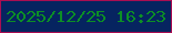 文字の大きさ：4、枠の色：aa0d51、背景の色：062460、文字の色：0c8f25 無料ブログパーツのブログ時計
