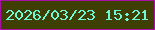 文字の大きさ：1、枠の色：aa0fa5、背景の色：3f3e05、文字の色：6df9d5 無料ブログパーツのブログ時計