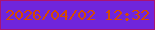 文字の大きさ：1、枠の色：aa1373、背景の色：7025dc、文字の色：d54a01 無料ブログパーツのブログ時計