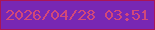 文字の大きさ：5、枠の色：aa1556、背景の色：7827b4、文字の色：d24879 無料ブログパーツのブログ時計