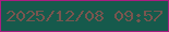文字の大きさ：3、枠の色：aa1c81、背景の色：165a4c、文字の色：79554f 無料ブログパーツのブログ時計