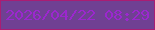 文字の大きさ：4、枠の色：aa1d73、背景の色：704093、文字の色：9c27ce 無料ブログパーツのブログ時計