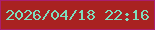 文字の大きさ：1、枠の色：aa1e70、背景の色：a92221、文字の色：7edebd 無料ブログパーツのブログ時計