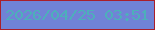 文字の大きさ：3、枠の色：aa1f2a、背景の色：7083d6、文字の色：4dafba 無料ブログパーツのブログ時計