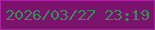 文字の大きさ：5、枠の色：aa239e、背景の色：7b136d、文字の色：398c58 無料ブログパーツのブログ時計