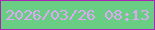 文字の大きさ：5、枠の色：aa25b3、背景の色：69cd83、文字の色：dfa8f6 無料ブログパーツのブログ時計