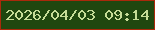 文字の大きさ：3、枠の色：aa290b、背景の色：20470f、文字の色：c6dc97 無料ブログパーツのブログ時計