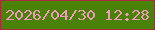 文字の大きさ：3、枠の色：aa2c3c、背景の色：498206、文字の色：ef99bd 無料ブログパーツのブログ時計
