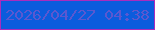 文字の大きさ：3、枠の色：aa2cbd、背景の色：0b5cdd、文字の色：5a58d0 無料ブログパーツのブログ時計