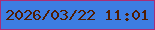 文字の大きさ：2、枠の色：aa2d76、背景の色：3d7de2、文字の色：511d01 無料ブログパーツのブログ時計