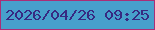 文字の大きさ：4、枠の色：aa2e77、背景の色：47a0cc、文字の色：372982 無料ブログパーツのブログ時計