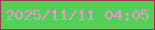文字の大きさ：2、枠の色：aa2f56、背景の色：53ce56、文字の色：f592de 無料ブログパーツのブログ時計