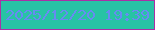 文字の大きさ：3、枠の色：aa30a6、背景の色：28c3a5、文字の色：678bf2 無料ブログパーツのブログ時計