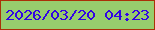 文字の大きさ：3、枠の色：aa3107、背景の色：97cd6d、文字の色：3205e4 無料ブログパーツのブログ時計
