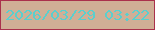文字の大きさ：2、枠の色：aa314c、背景の色：d0af96、文字の色：5acfce 無料ブログパーツのブログ時計