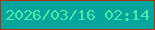文字の大きさ：3、枠の色：aa3407、背景の色：04a59c、文字の色：4beaa8 無料ブログパーツのブログ時計