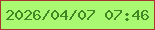 文字の大きさ：5、枠の色：aa3432、背景の色：a9fa72、文字の色：408823 無料ブログパーツのブログ時計
