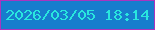 文字の大きさ：4、枠の色：aa34bf、背景の色：177dcd、文字の色：29e6de 無料ブログパーツのブログ時計