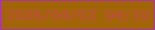 文字の大きさ：4、枠の色：aa37a1、背景の色：a16507、文字の色：c14b42 無料ブログパーツのブログ時計