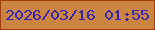 文字の大きさ：2、枠の色：aa380e、背景の色：cc8540、文字の色：3624bb 無料ブログパーツのブログ時計