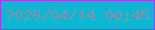 文字の大きさ：2、枠の色：aa38eb、背景の色：0ab8d2、文字の色：908ca9 無料ブログパーツのブログ時計