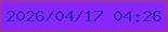 文字の大きさ：3、枠の色：aa3955、背景の色：8826ff、文字の色：302eab 無料ブログパーツのブログ時計