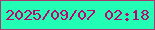 文字の大きさ：2、枠の色：aa3971、背景の色：22ffb4、文字の色：be0373 無料ブログパーツのブログ時計