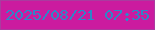 文字の大きさ：2、枠の色：aa3b9f、背景の色：cb1b9f、文字の色：2e86c8 無料ブログパーツのブログ時計