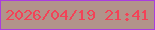 文字の大きさ：5、枠の色：aa3dde、背景の色：b2938a、文字の色：f34257 無料ブログパーツのブログ時計
