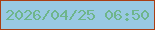 文字の大きさ：5、枠の色：aa3e14、背景の色：99c9e3、文字の色：6eb58b 無料ブログパーツのブログ時計
