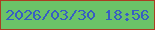 文字の大きさ：5、枠の色：aa3e22、背景の色：6bc368、文字の色：375ec3 無料ブログパーツのブログ時計