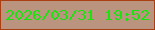 文字の大きさ：3、枠の色：aa3f13、背景の色：bb947f、文字の色：1ae30d 無料ブログパーツのブログ時計