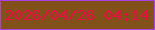 文字の大きさ：5、枠の色：aa40e6、背景の色：82511a、文字の色：ee0b43 無料ブログパーツのブログ時計