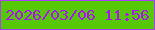 文字の大きさ：4、枠の色：aa40fc、背景の色：56c805、文字の色：ab13f5 無料ブログパーツのブログ時計