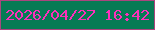 文字の大きさ：4、枠の色：aa457e、背景の色：067b54、文字の色：fc30bb 無料ブログパーツのブログ時計