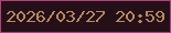 文字の大きさ：3、枠の色：aa4674、背景の色：25101a、文字の色：b7895e 無料ブログパーツのブログ時計