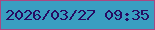 文字の大きさ：2、枠の色：aa4781、背景の色：399ec1、文字の色：270b63 無料ブログパーツのブログ時計