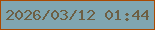 文字の大きさ：4、枠の色：aa4a02、背景の色：80a6b1、文字の色：6d5f44 無料ブログパーツのブログ時計
