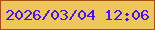 文字の大きさ：5、枠の色：aa4d13、背景の色：eec75a、文字の色：4511fb 無料ブログパーツのブログ時計