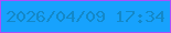 文字の大きさ：2、枠の色：aa50fb、背景の色：17a2fd、文字の色：1388c8 無料ブログパーツのブログ時計