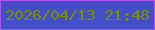 文字の大きさ：3、枠の色：aa52f4、背景の色：434ec8、文字の色：769202 無料ブログパーツのブログ時計
